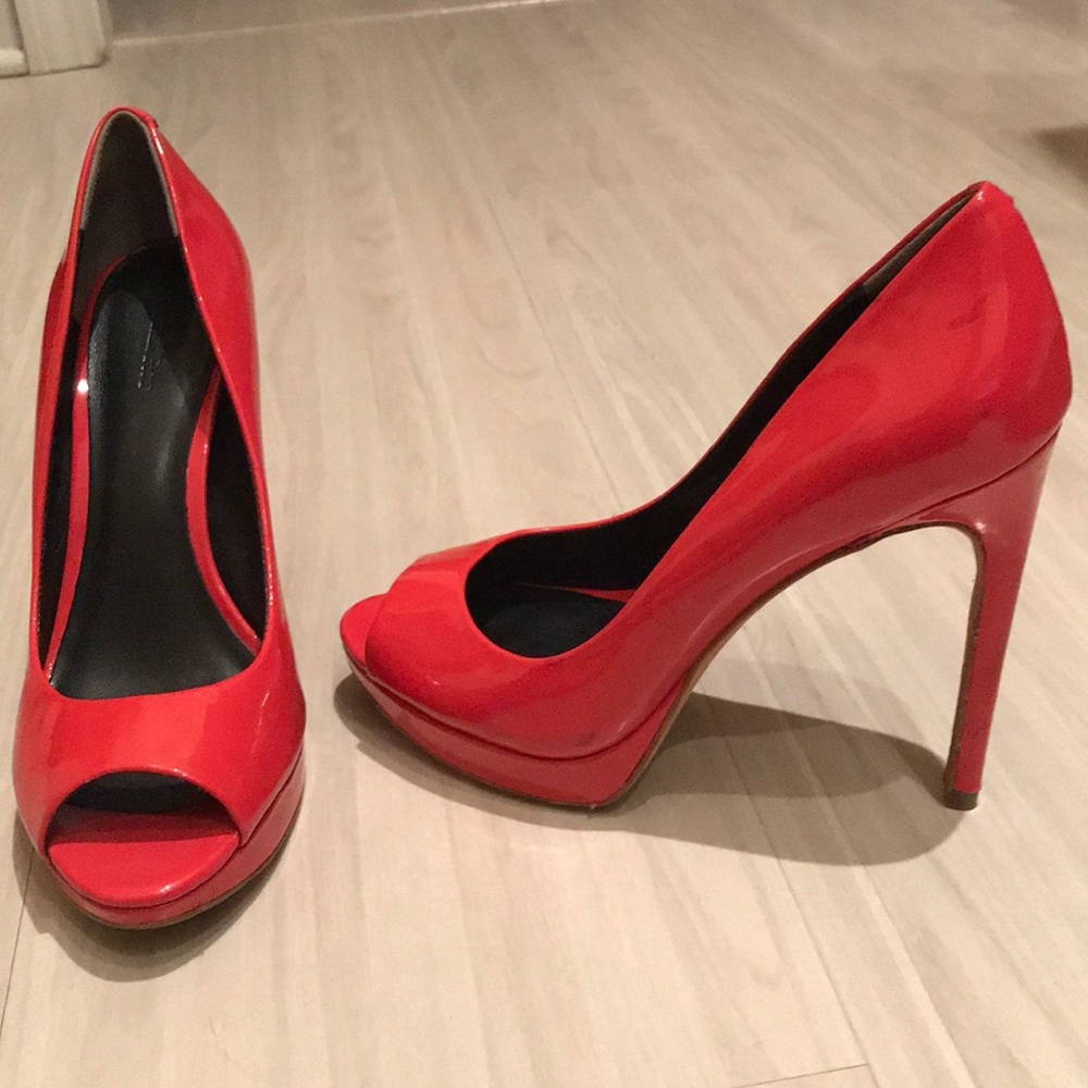 Patent leather pumps